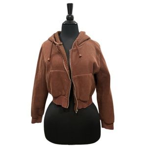 SHEIN Crop Top Zip Up Jacket